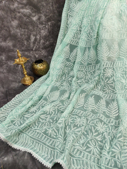 Shehnaaz - Georgette Skirt Border Tepchi Sarees