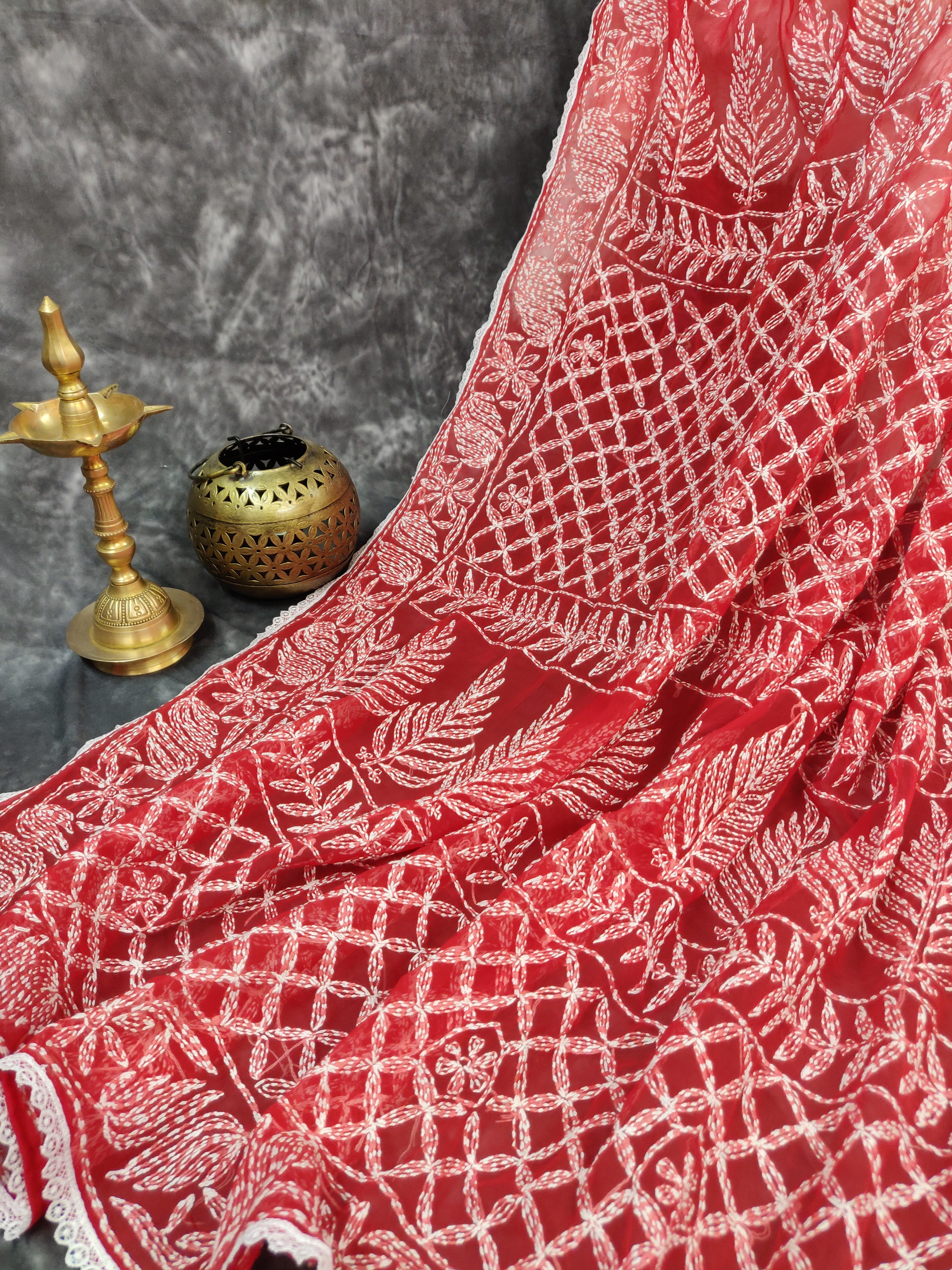 Shehnaaz - Georgette Skirt Border Tepchi Sarees