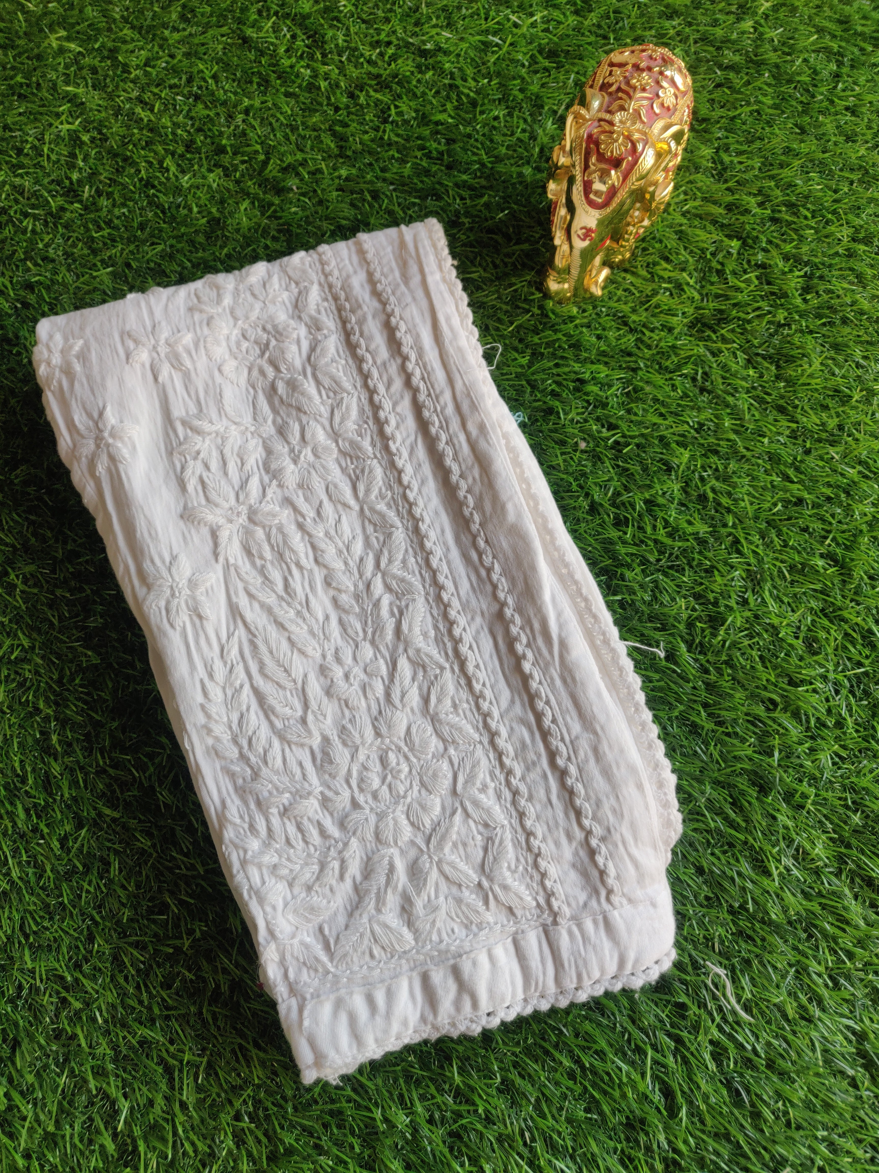 Bottom Wear - Chikankari 3D work Straight Pants