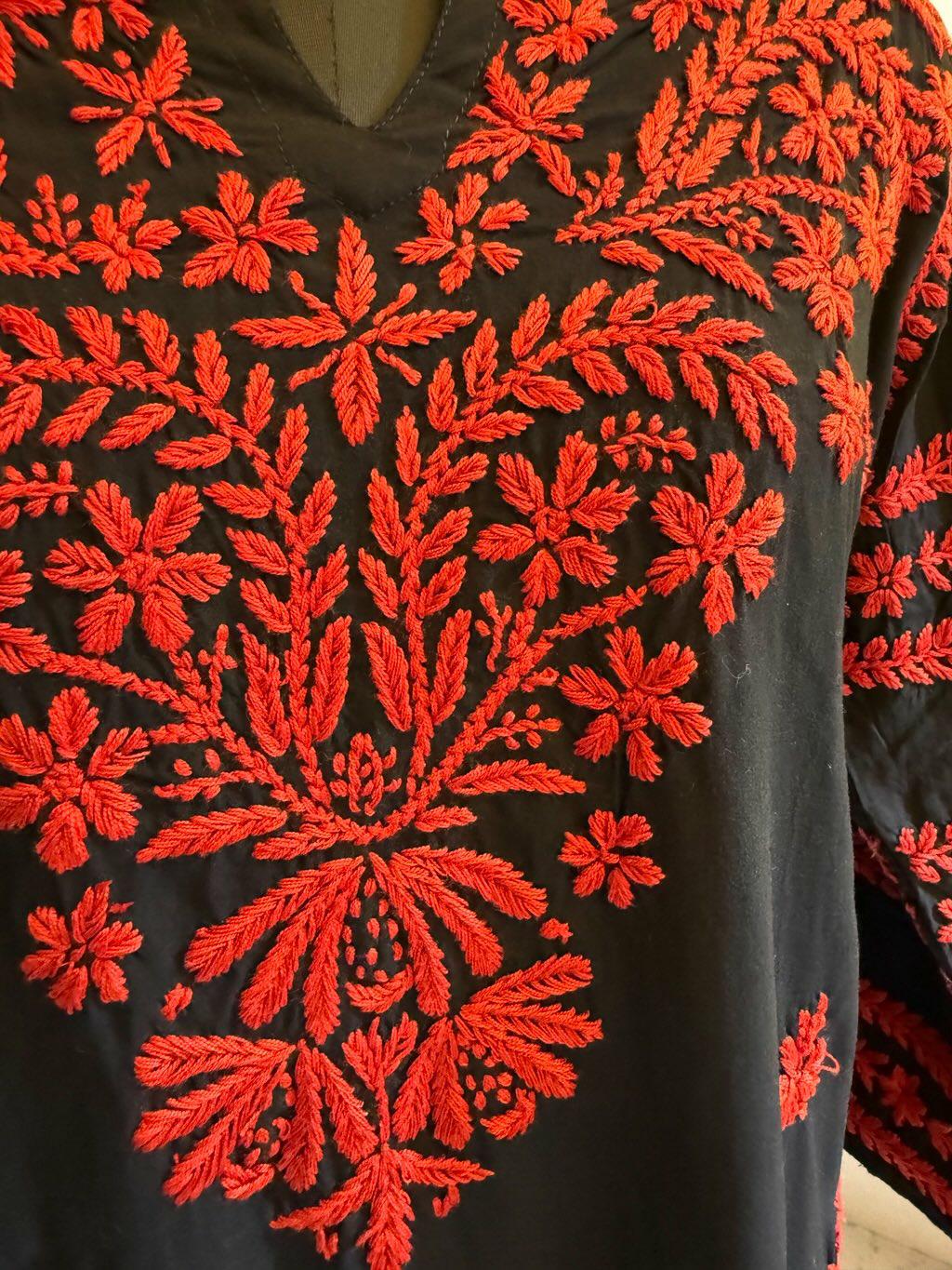 Black & Red long kurti