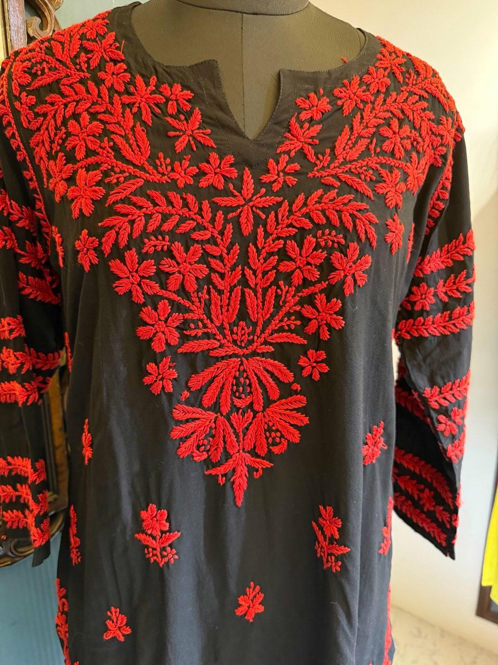 Black & Red long kurti