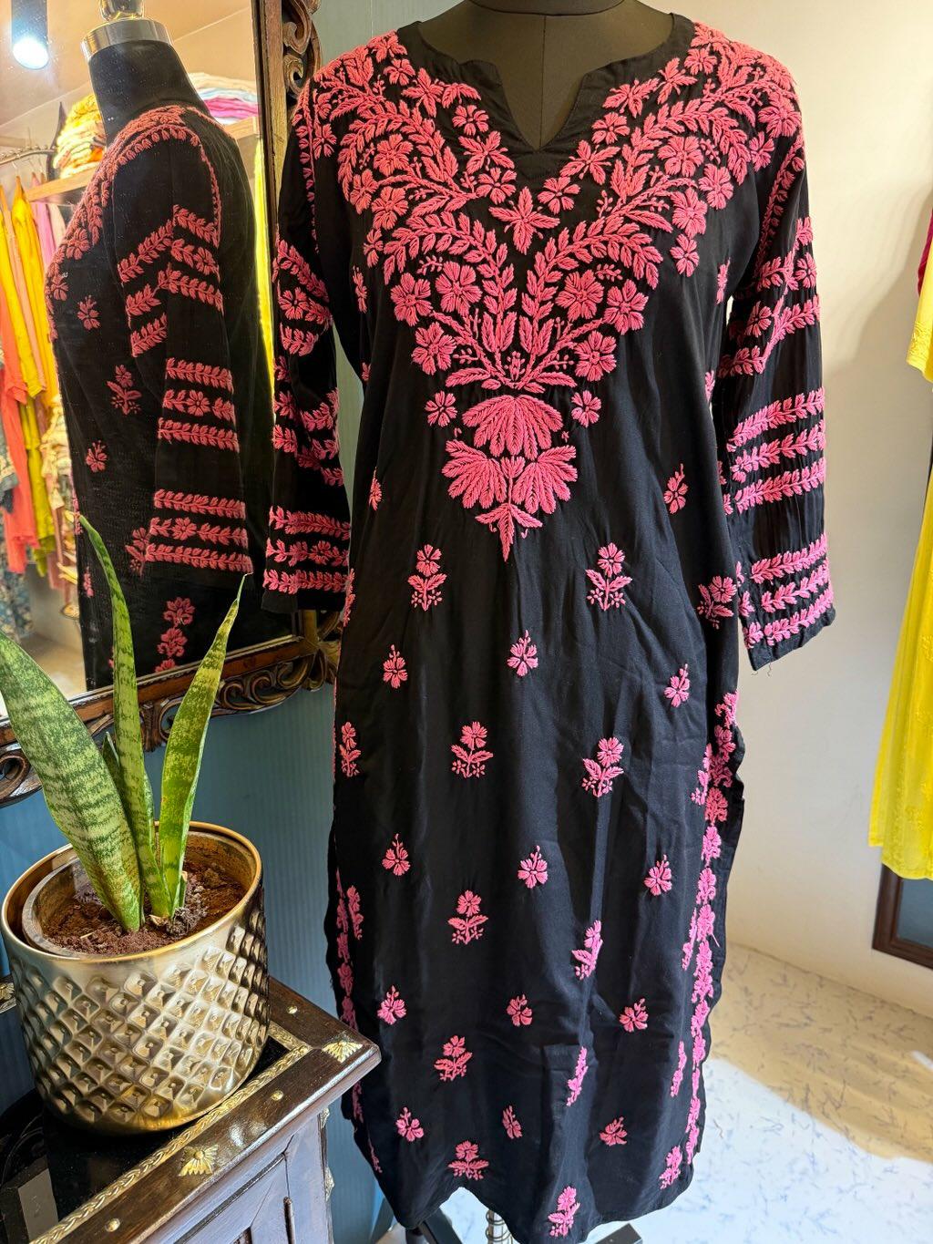 Black n Pink long kurti