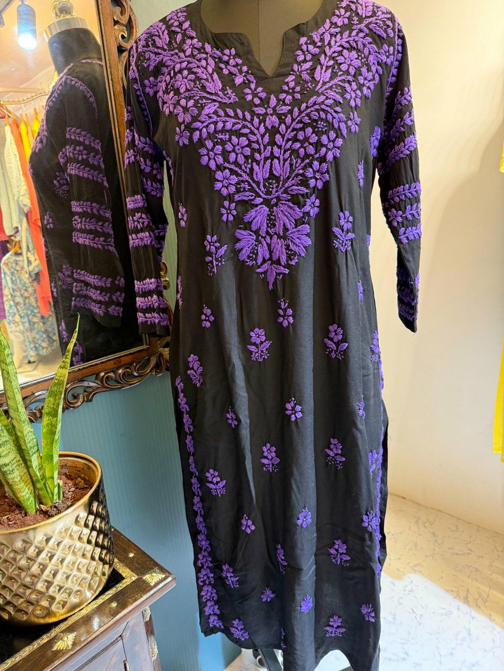 Black & Purple long kurti