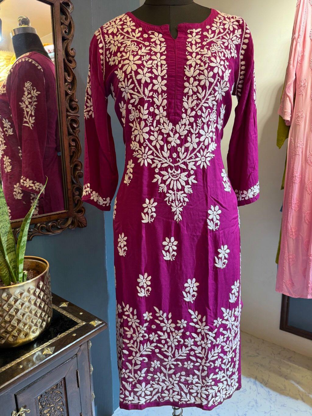 Magenta Modal Long Kurti