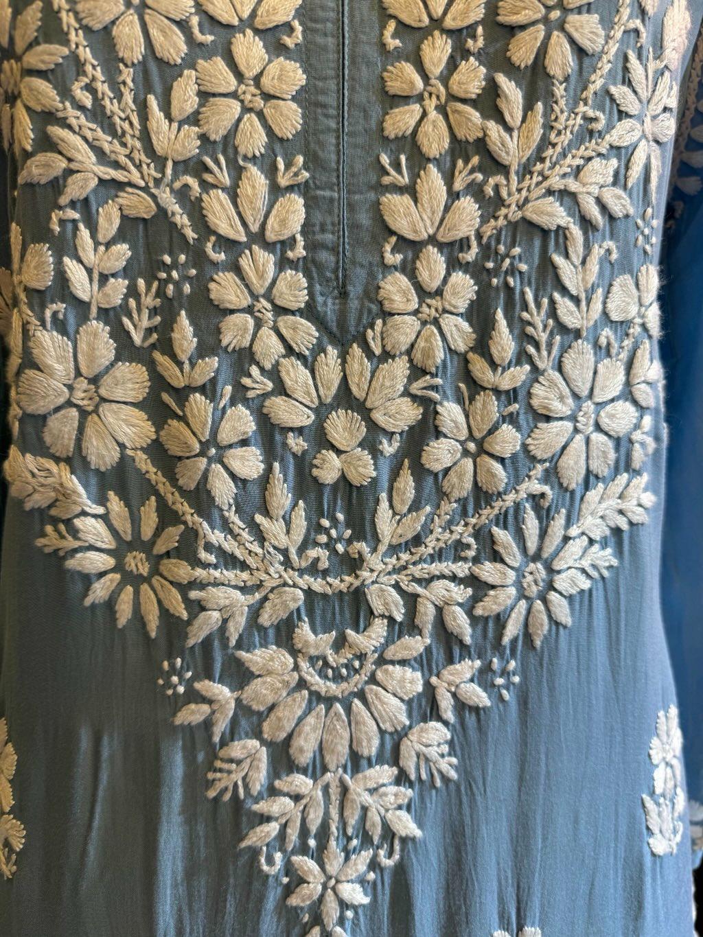 Greysh Blue Modal Long Kurti