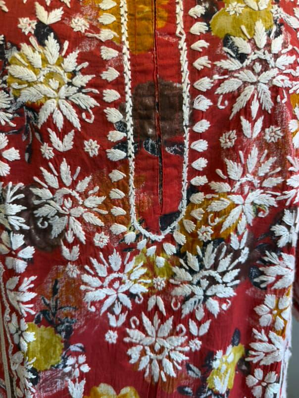 Red Mul Cotton Kurti
