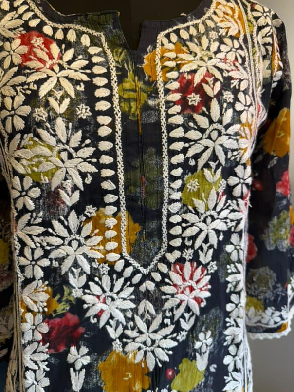 Black Mul Cotton Kurti
