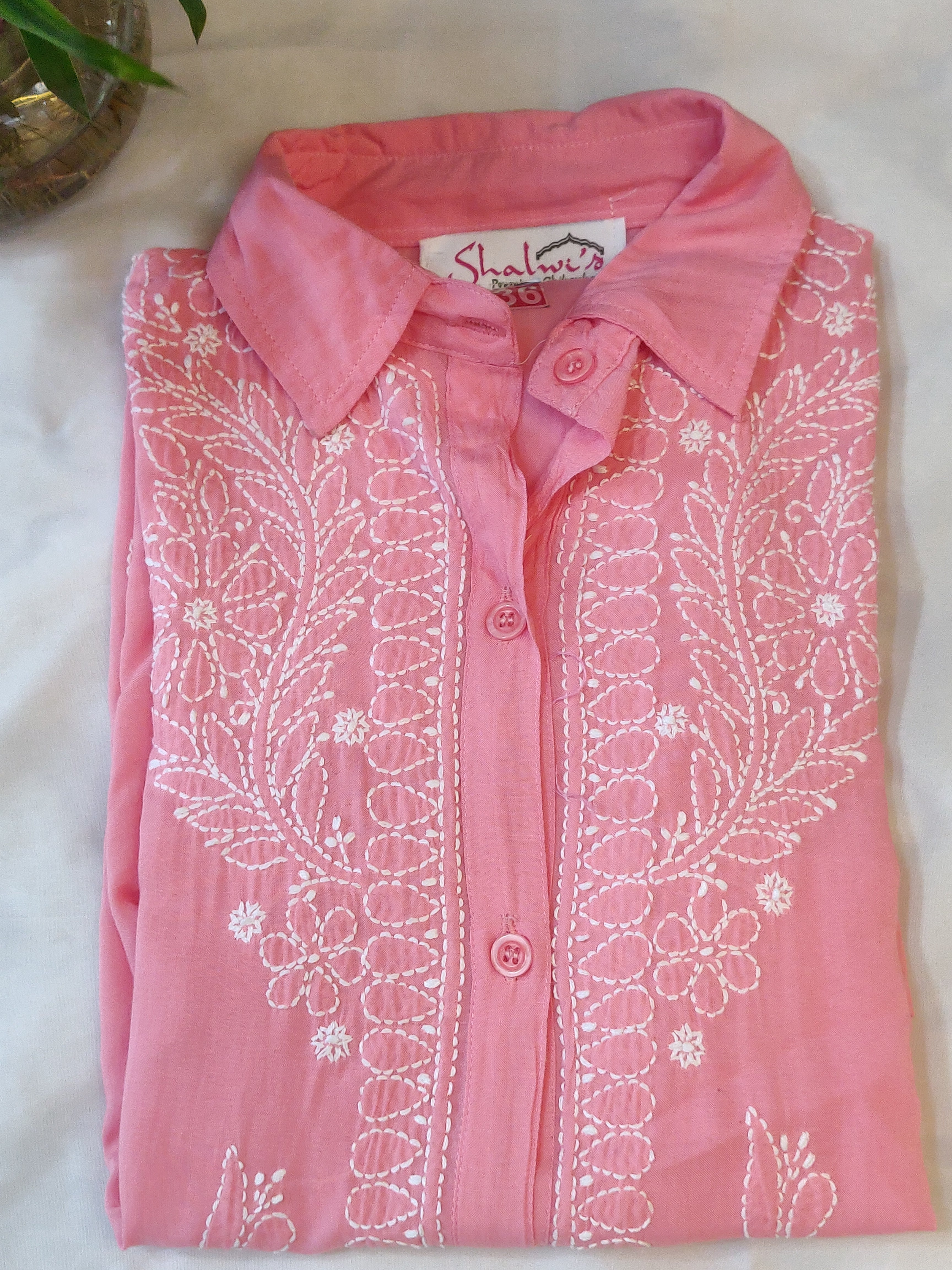 Pure Modal Handcrafted Chikankari Shirt