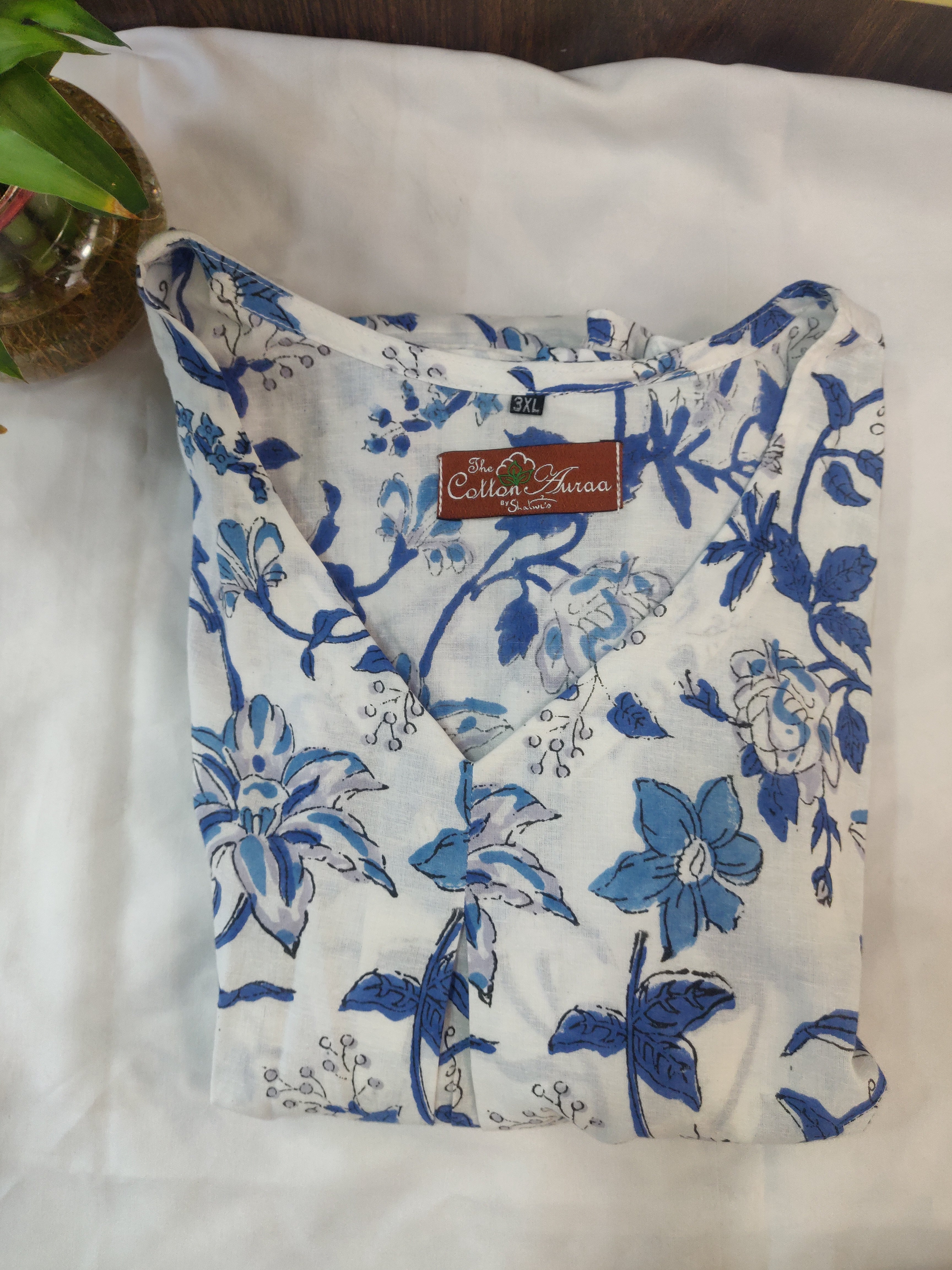 Pure Hand block Print Cotton One-Piece