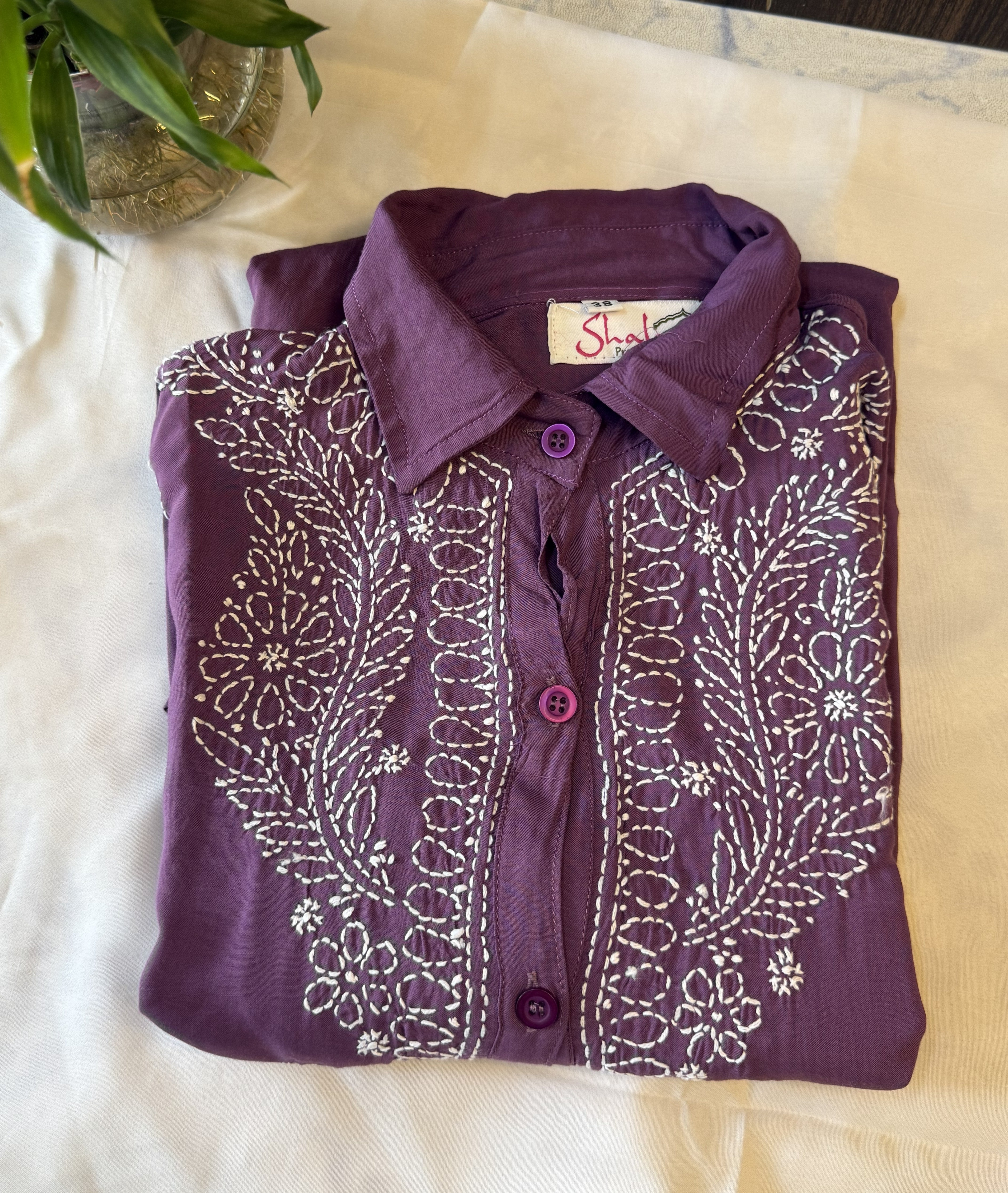 Pure Modal Handcrafted Chikankari Shirt