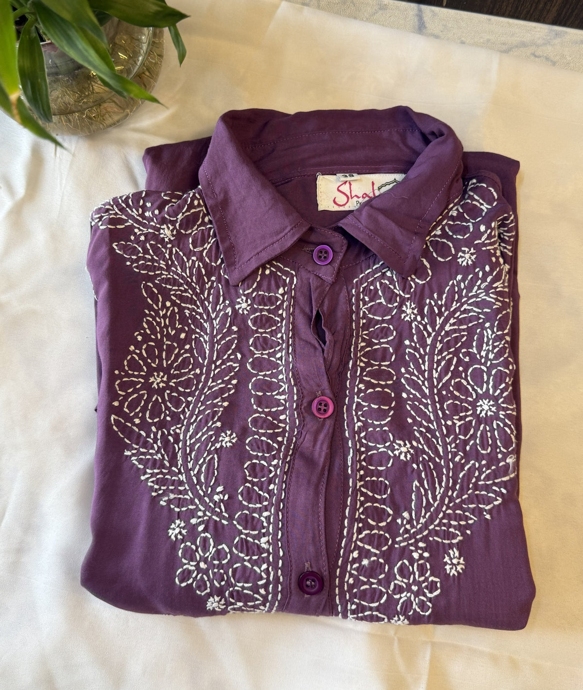 Pure Modal Handcrafted Chikankari Shirt