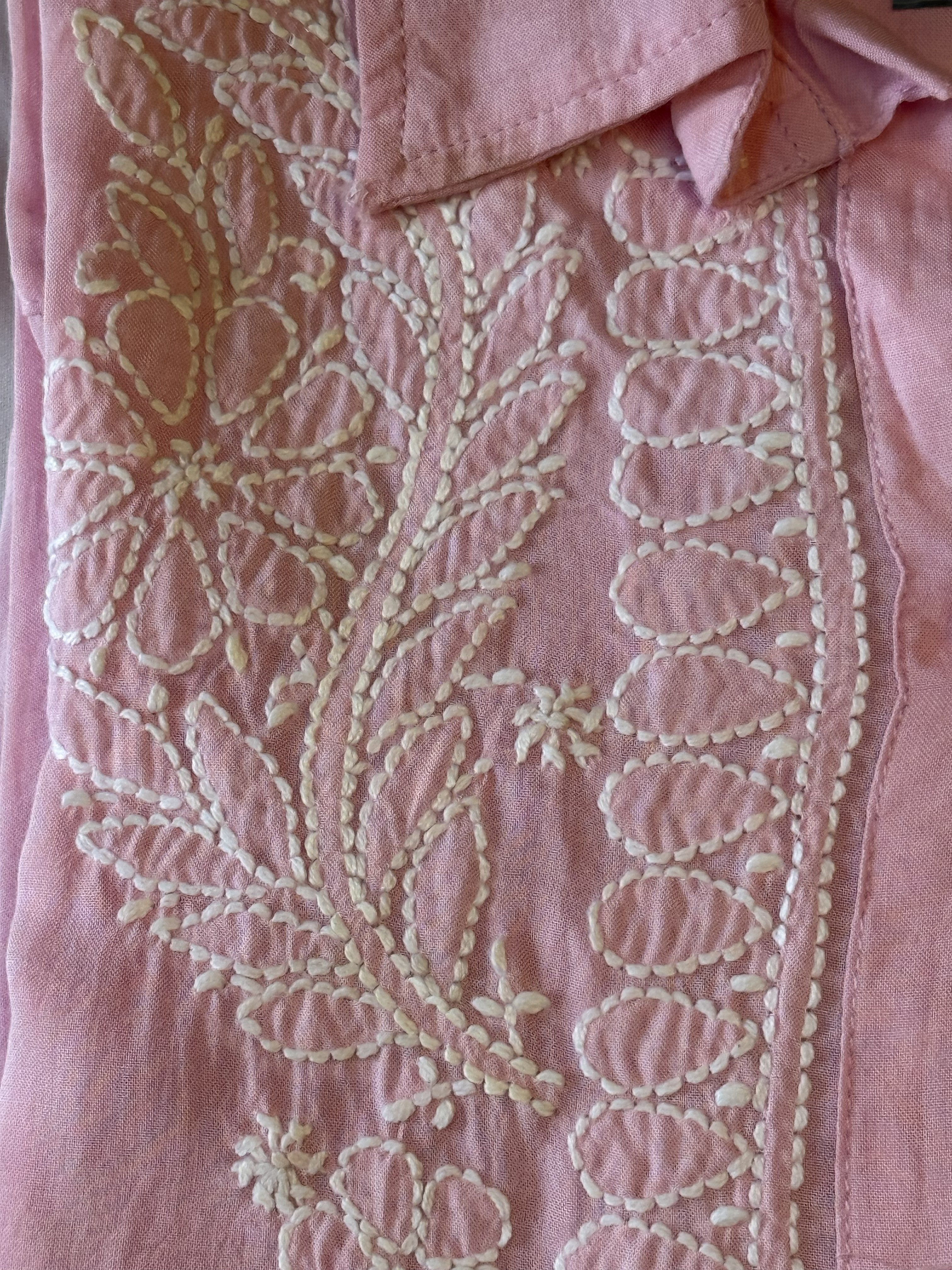 Pure Modal Handcrafted Chikankari Shirt