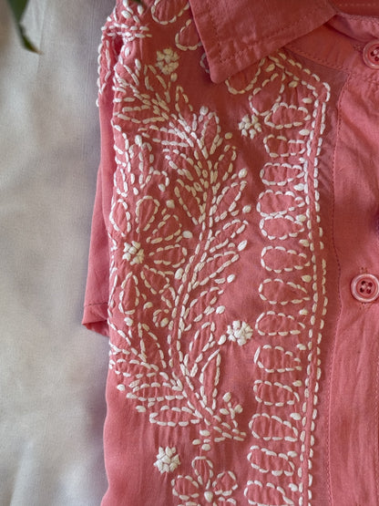 Pure Modal Handcrafted Chikankari Shirt