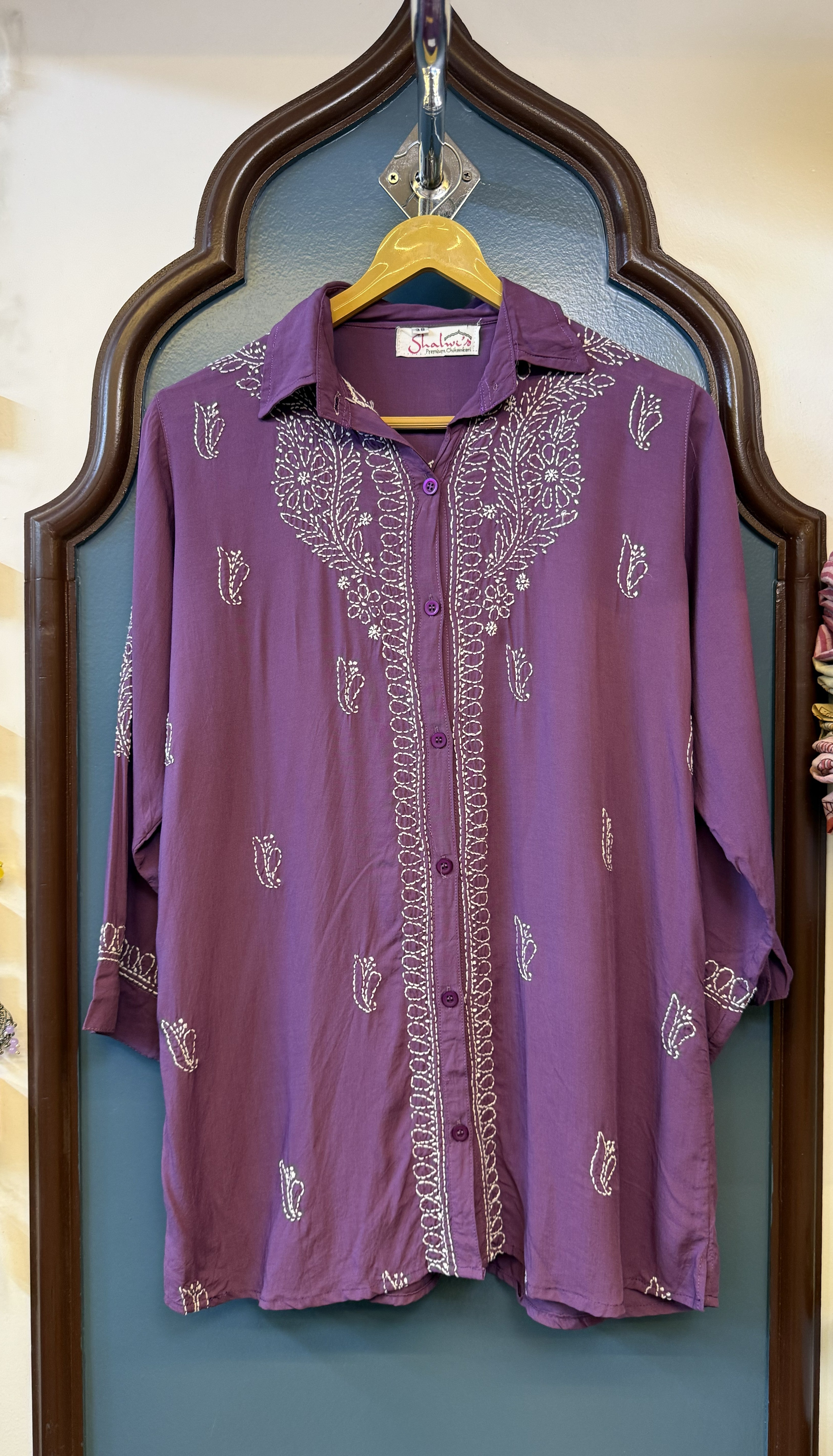 Pure Modal Handcrafted Chikankari Shirt