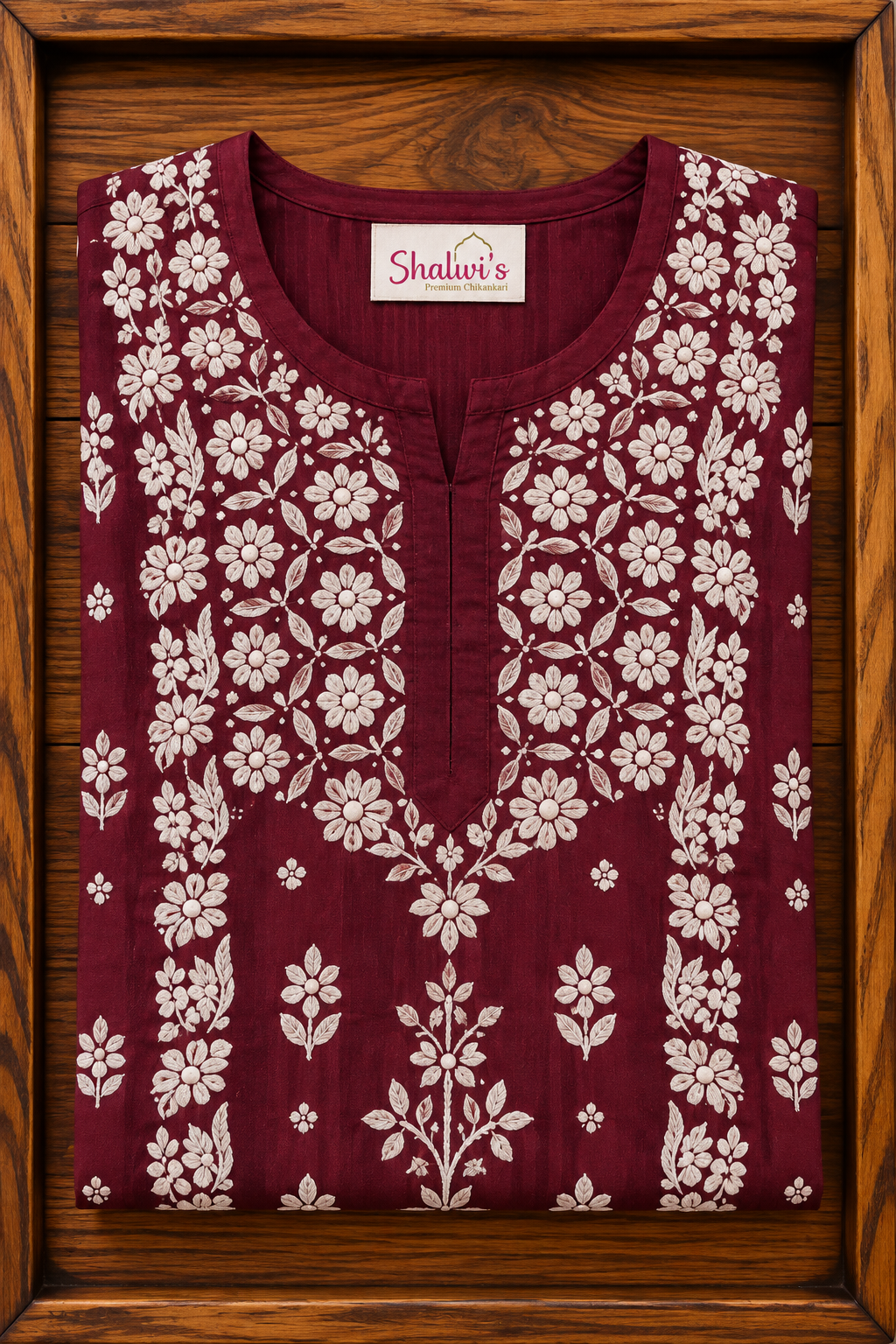Pure Muslin 3D Chikankari handcrafted Coord Set