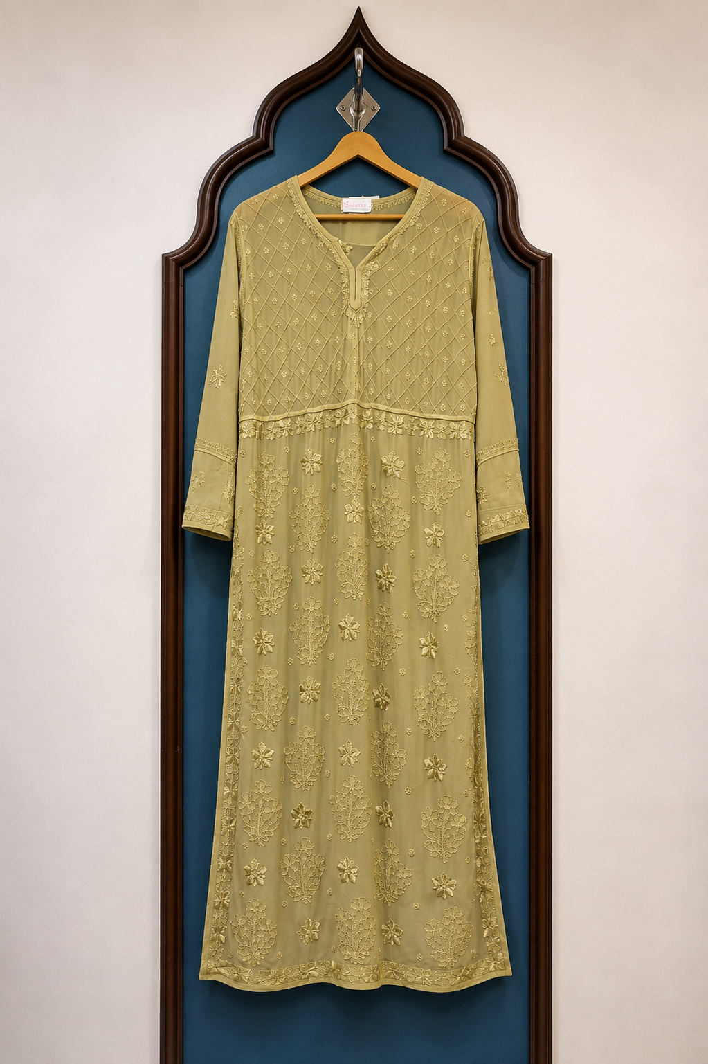 Pure Viscose Kurti with Resham Chikankari