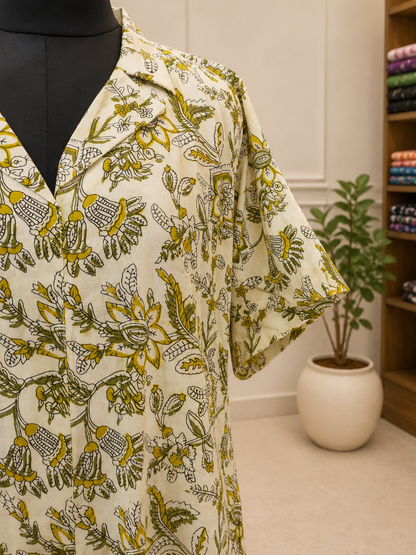 Pure Kalamkari Hand block Print One-Piece