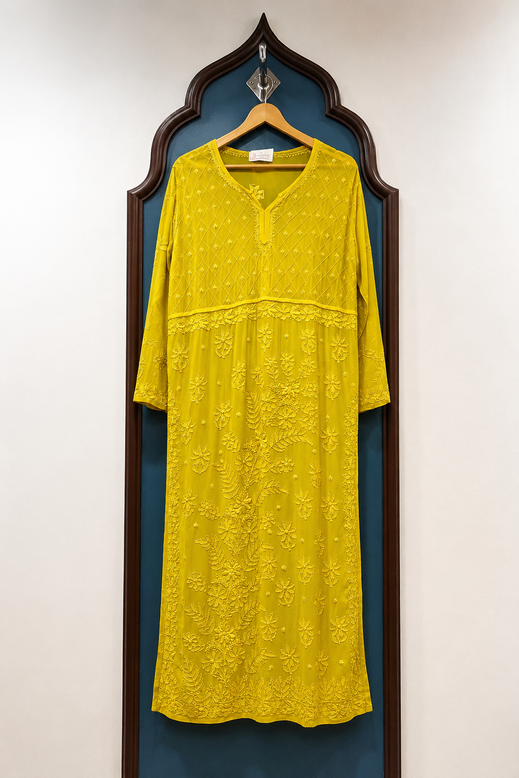 Pure Viscose Kurti with Resham Chikankari