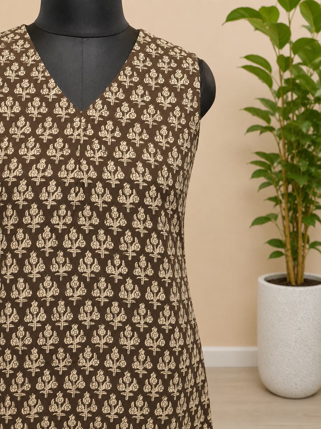 Pure Hand block Print Cotton One-Piece