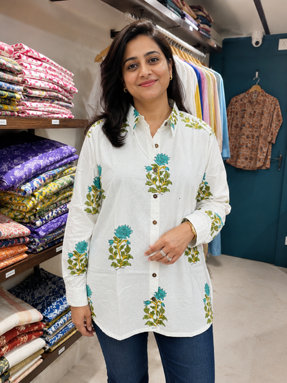 Pure Hand block Print Cotton Shirts