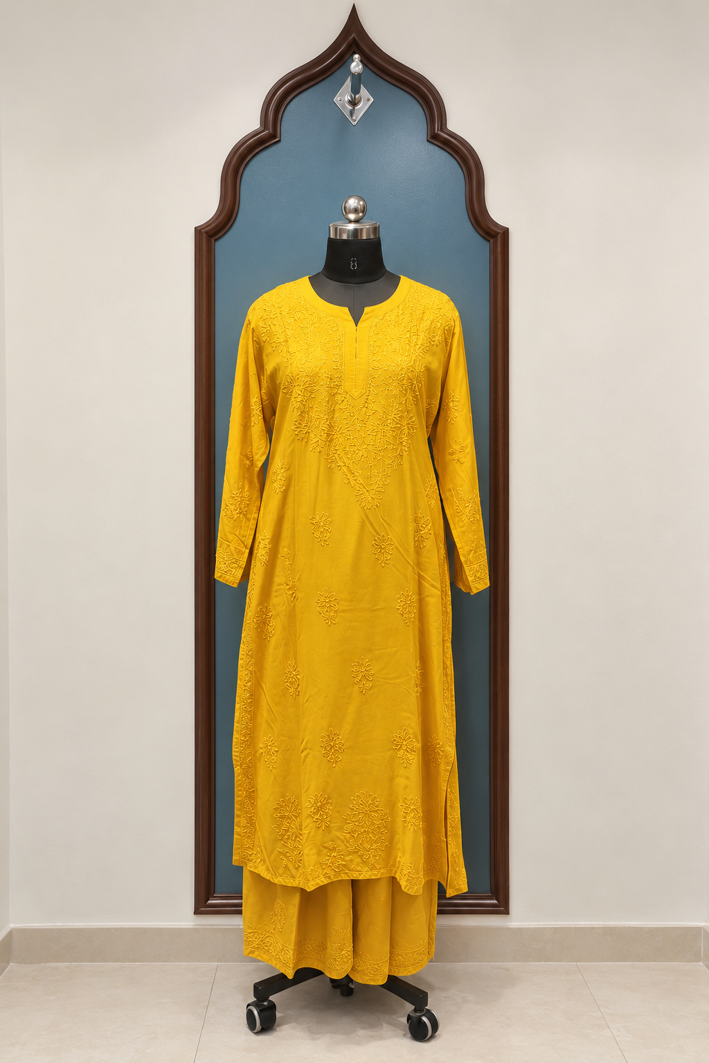 Pure Muslin Chikankari handcrafted Coord Set