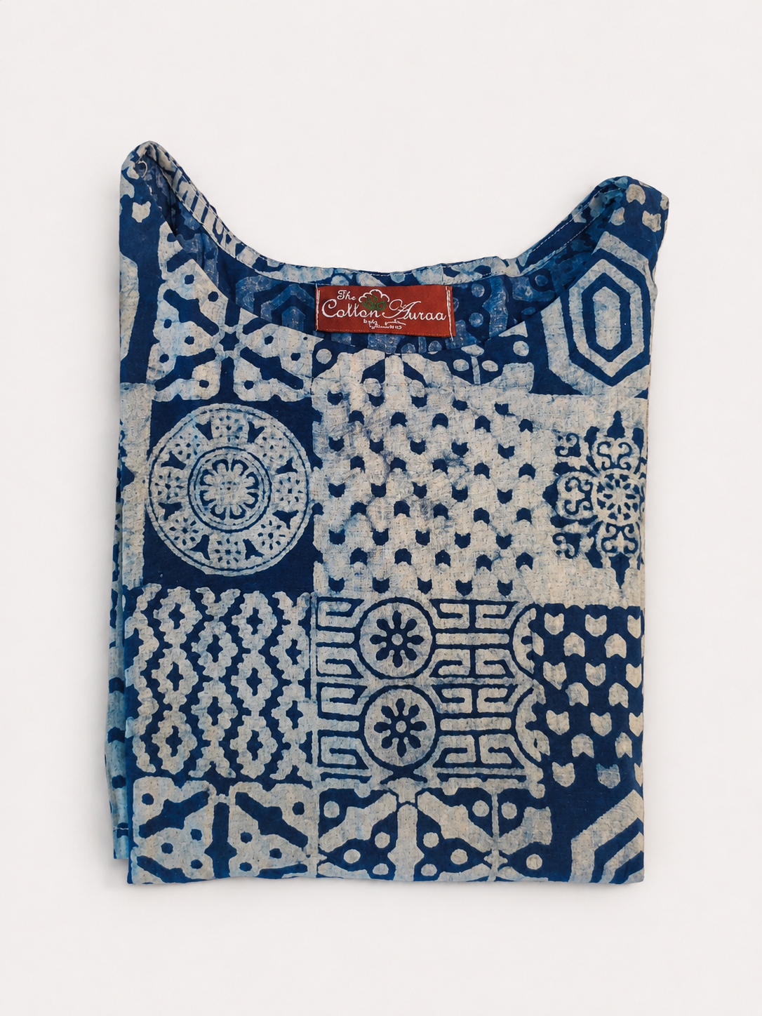 Pure Indigo Blue Hand block Print One-Piece