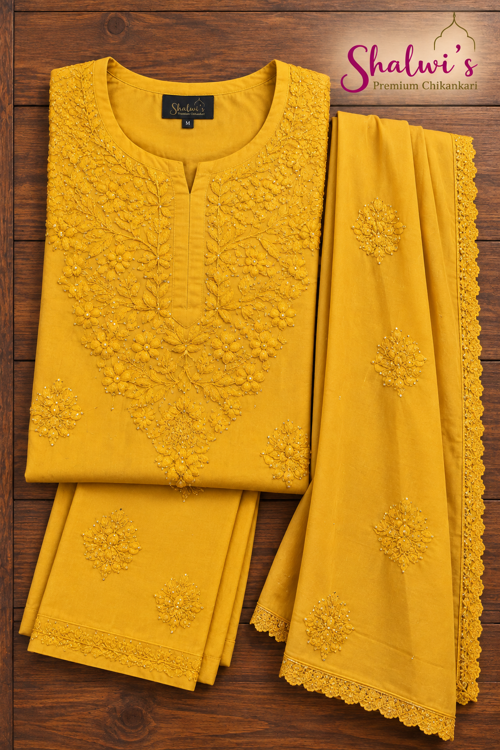 Pure Modal Co-ord Set with Authentic Mukaish & Chikankari Handwork