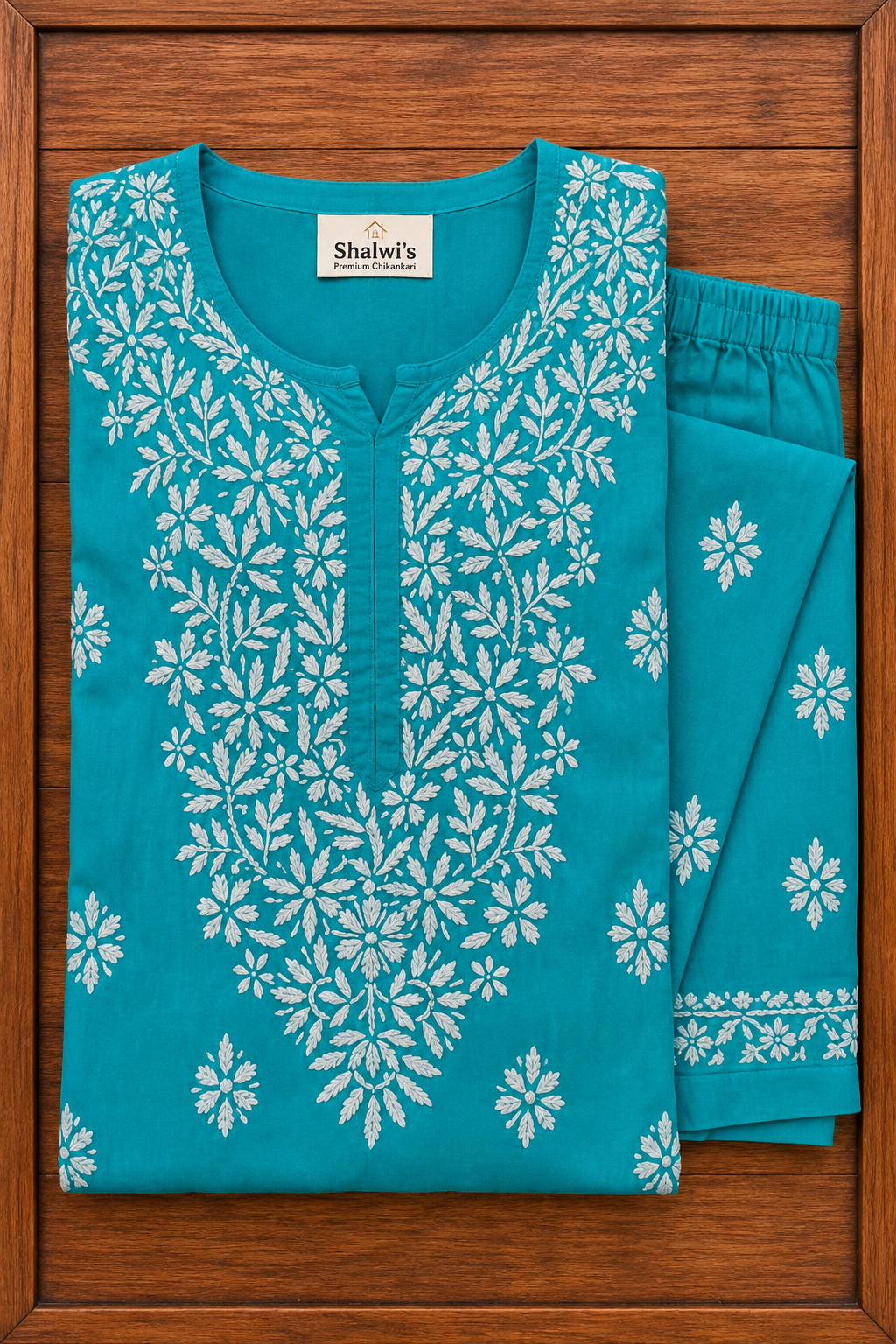 Modal Co-ord Set with Chikankari Handwork
