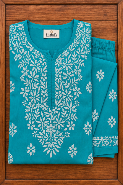 Modal Co-ord Set with Chikankari Handwork