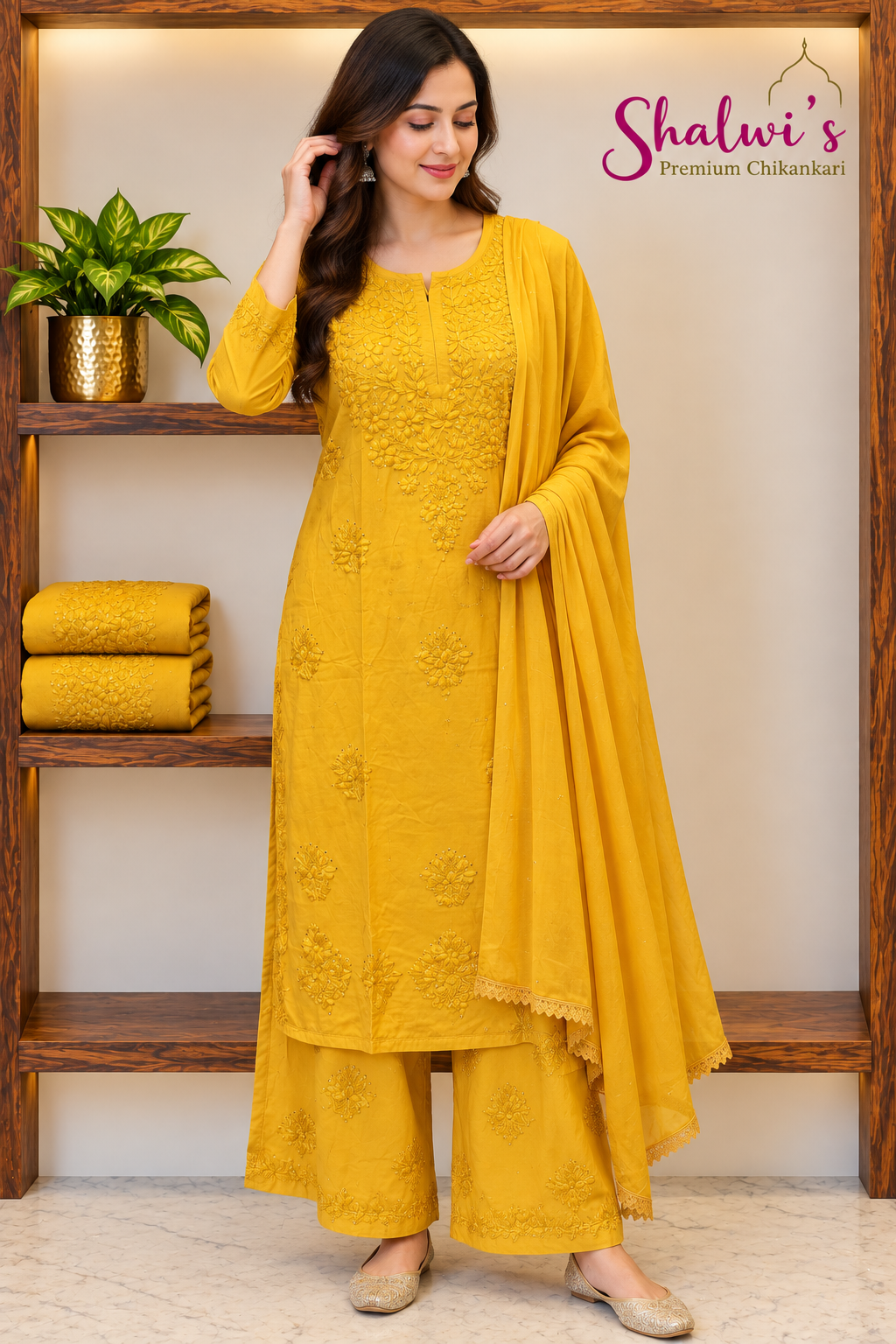 Pure Modal Co-ord Set with Authentic Mukaish & Chikankari Handwork
