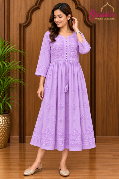 Pure Dyeable Modal Frock-Style Kurti / One-Piece