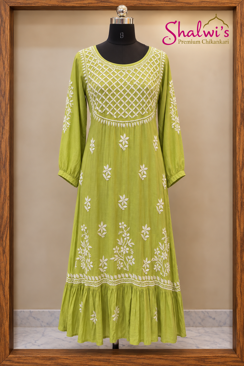 Pure Modal One-Piece with Chikankari Handwork