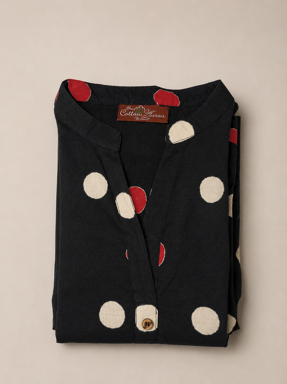 Pure Dabu Polkadots Hand block Print One-Piece