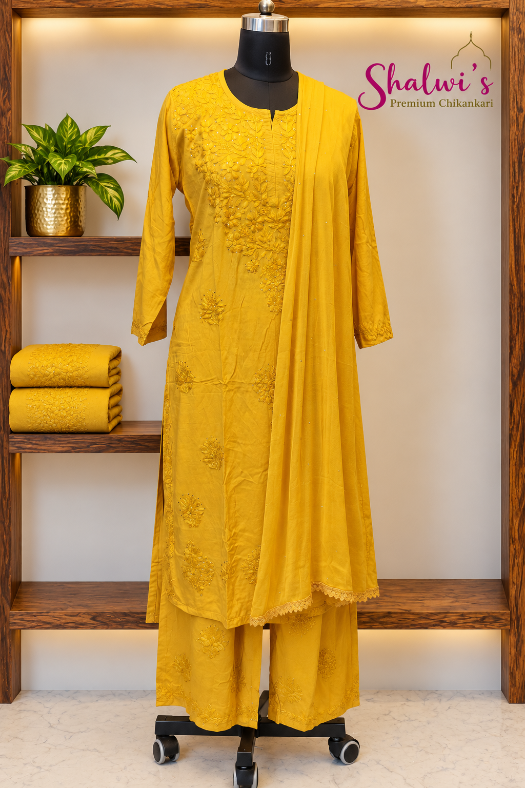 Pure Modal Co-ord Set with Authentic Mukaish & Chikankari Handwork