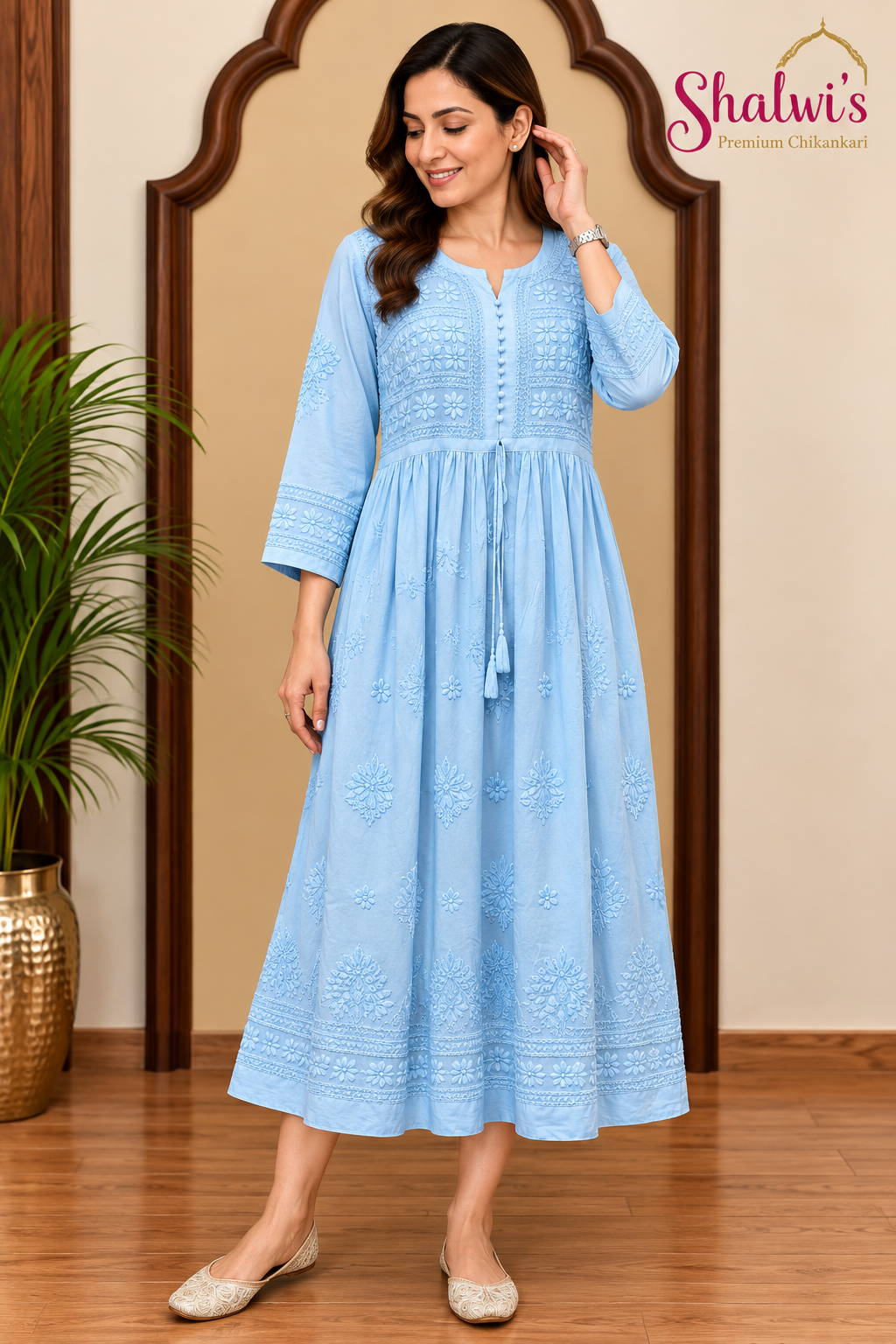 Pure Dyeable Modal Frock-Style Kurti / One-Piece