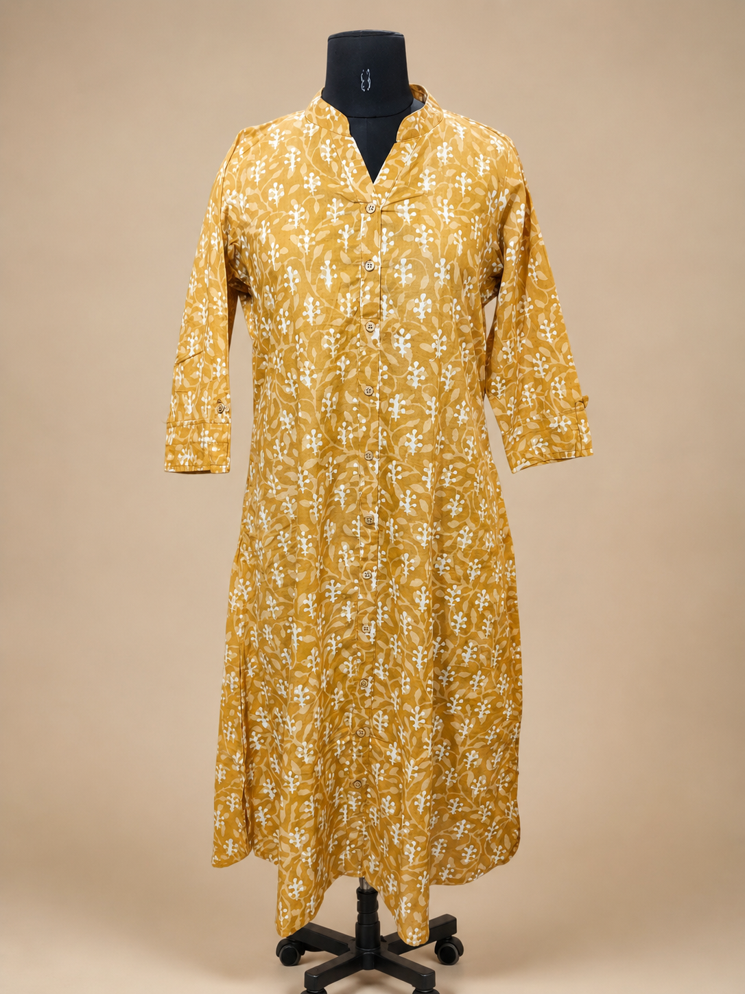 Pure Dabu Shirt Style Hand block Print One-Piece