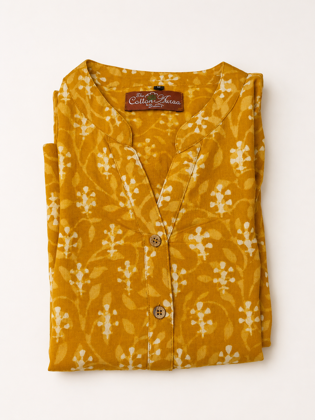 Pure Dabu Shirt Style Hand block Print One-Piece