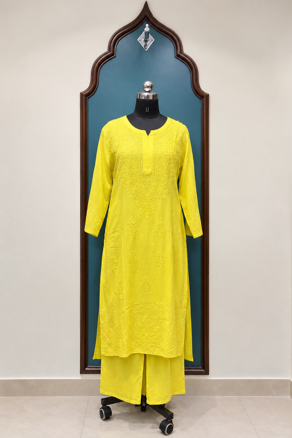 Pure Muslin Chikankari handcrafted Coord Set