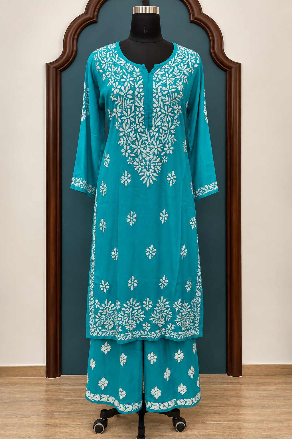 Modal Co-ord Set with Chikankari Handwork