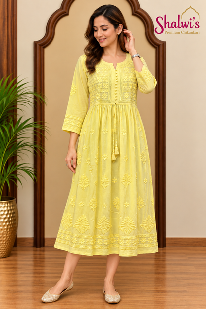Pure Dyeable Modal Frock-Style Kurti / One-Piece
