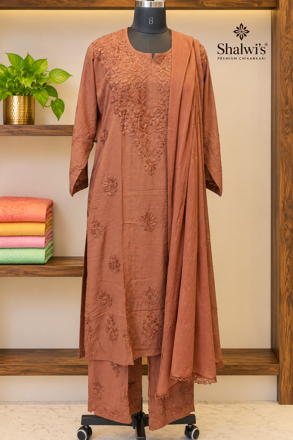 Pure Modal Co-ord Set with Authentic Mukaish & Chikankari Handwork
