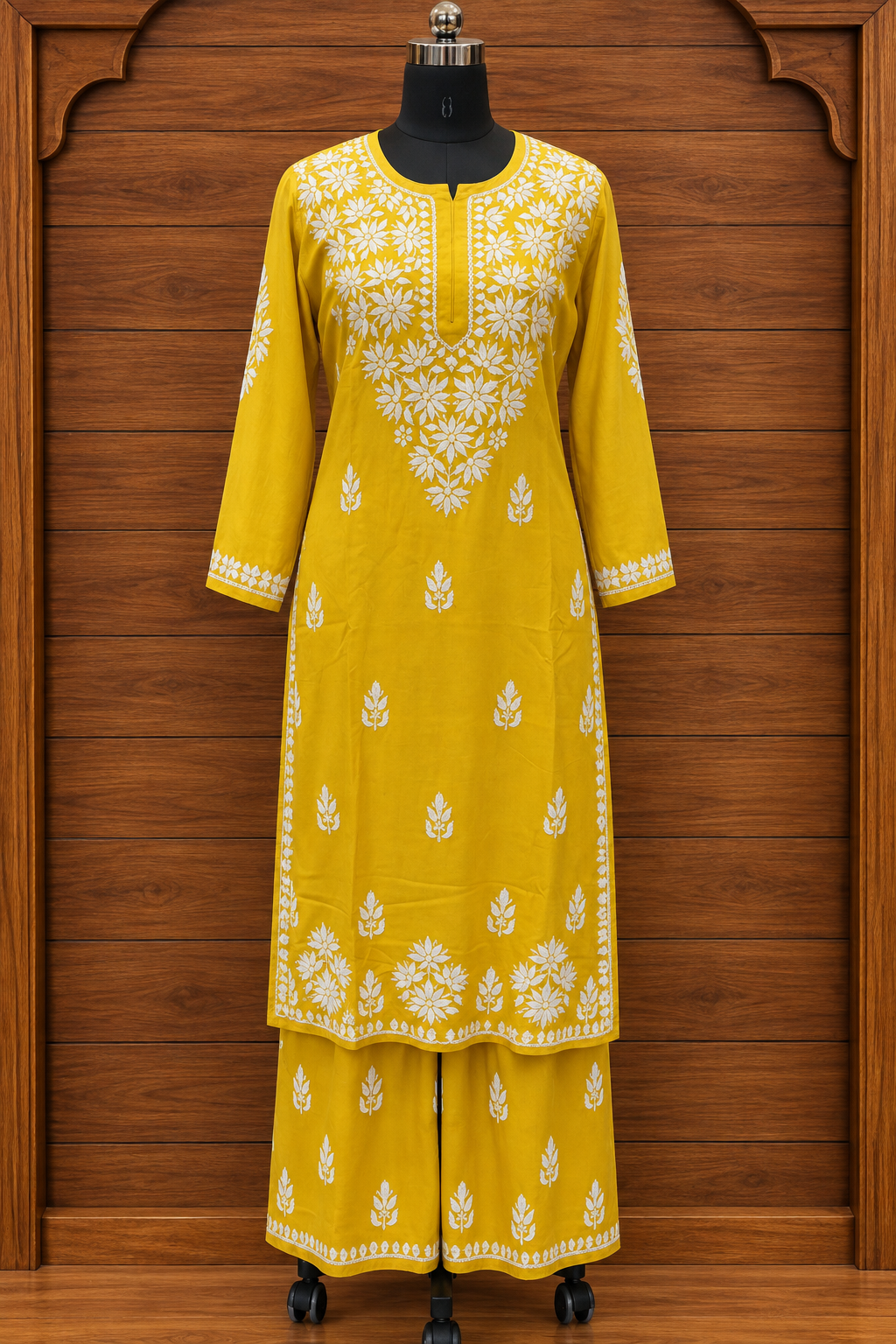 Rayon Co-ord Set with Chikankari Handwork