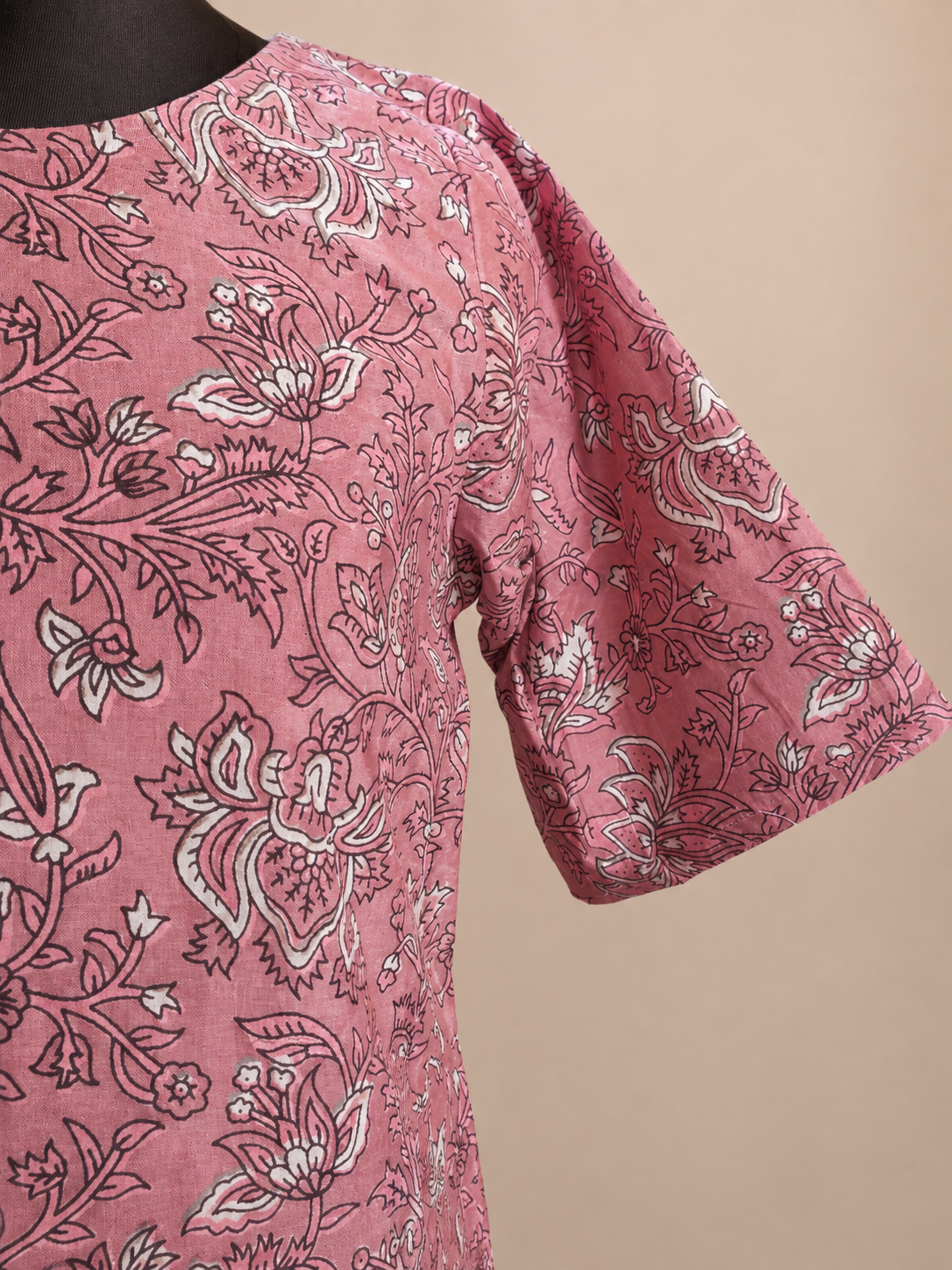 Pure Dabu Dusty Pink Handblock Print One-Piece