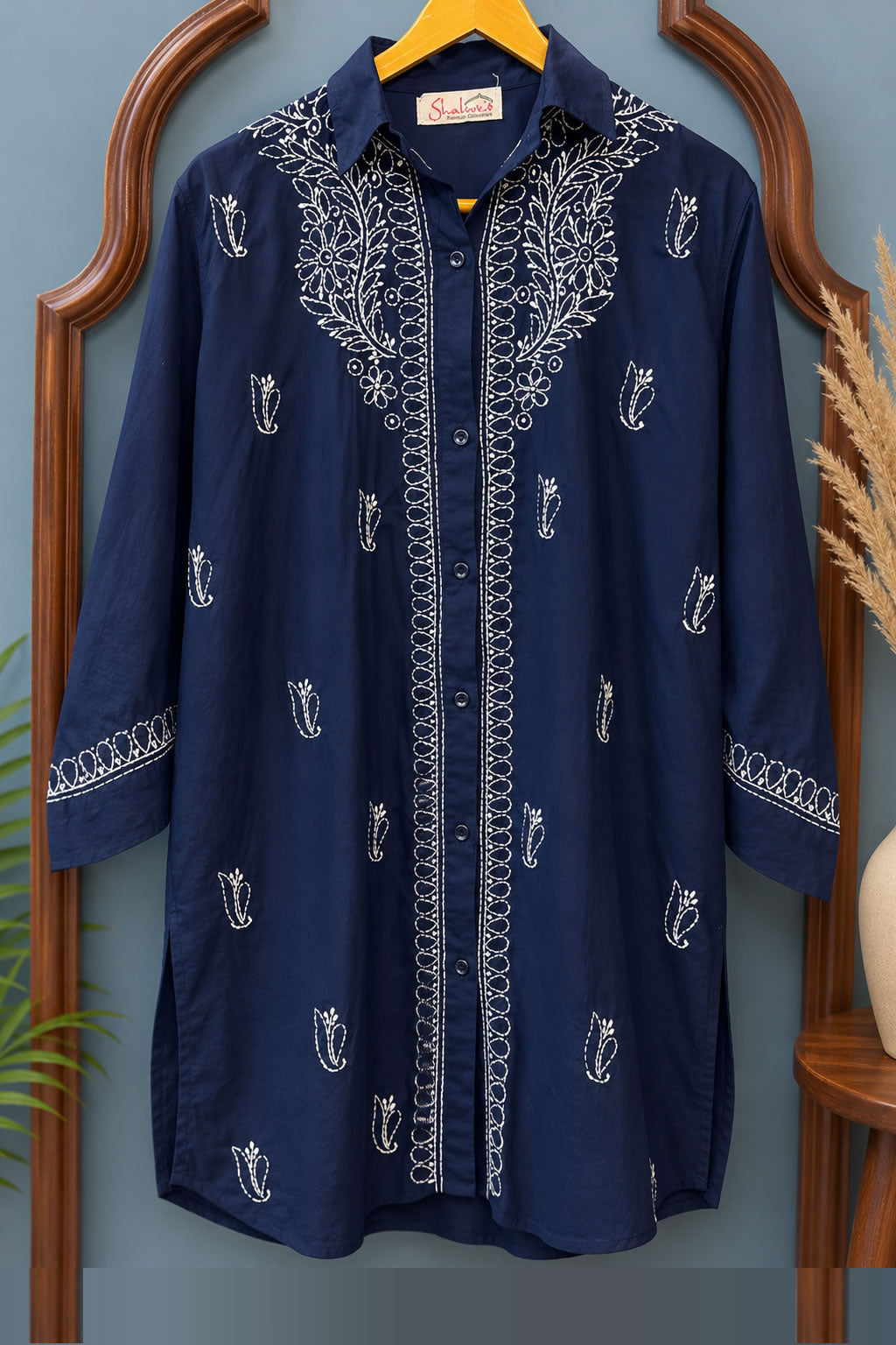 Pure Modal Handcrafted Chikankari Shirt