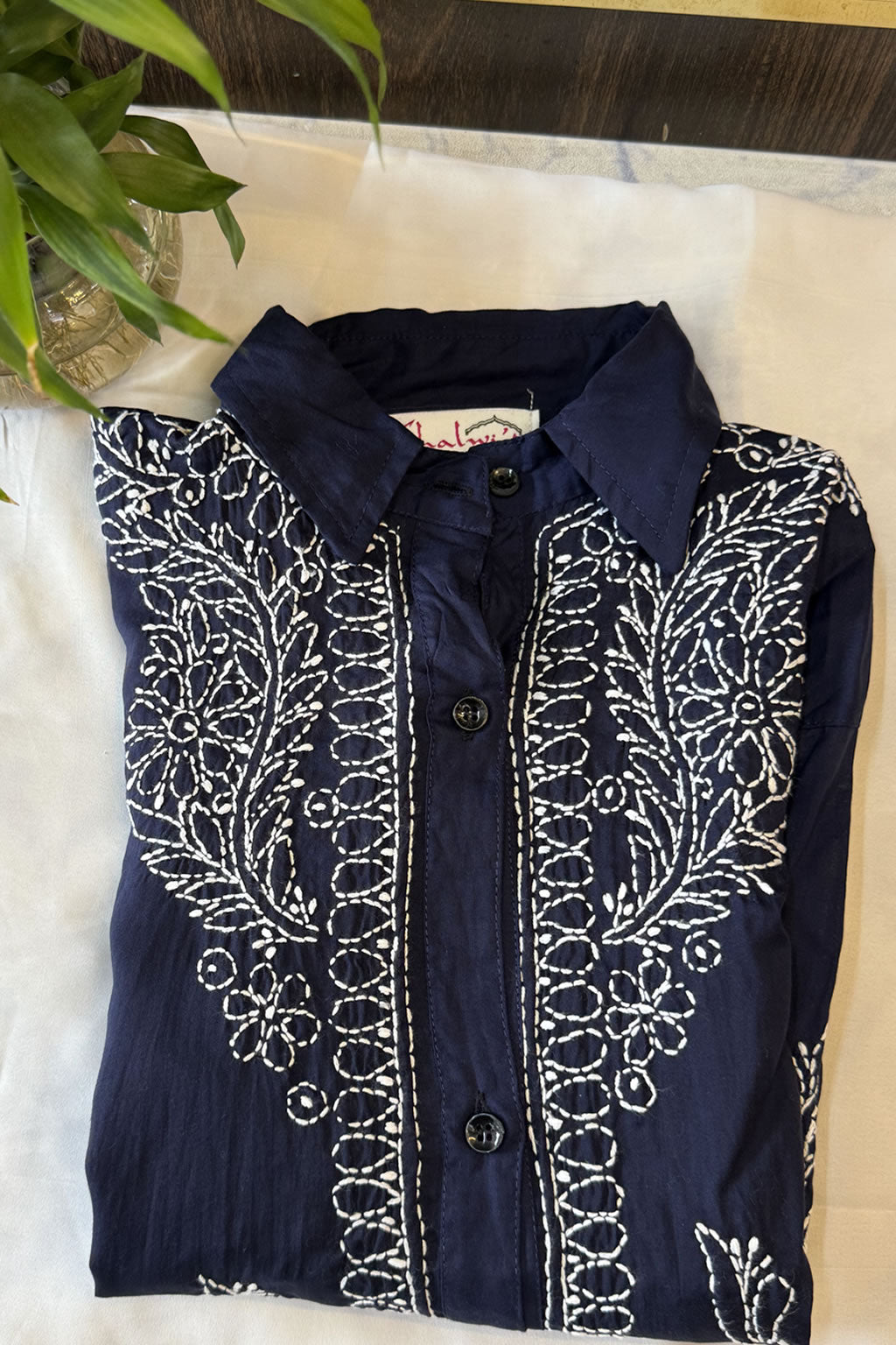 Pure Modal Handcrafted Chikankari Shirt